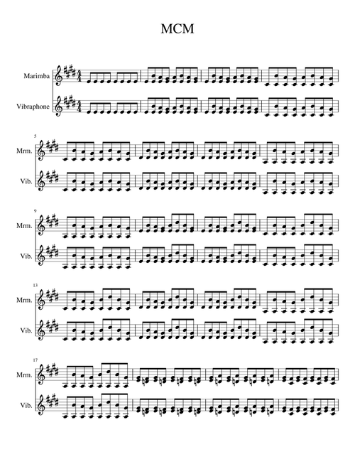 MCM (Front Ensemble Warmup Wrists Warmup)