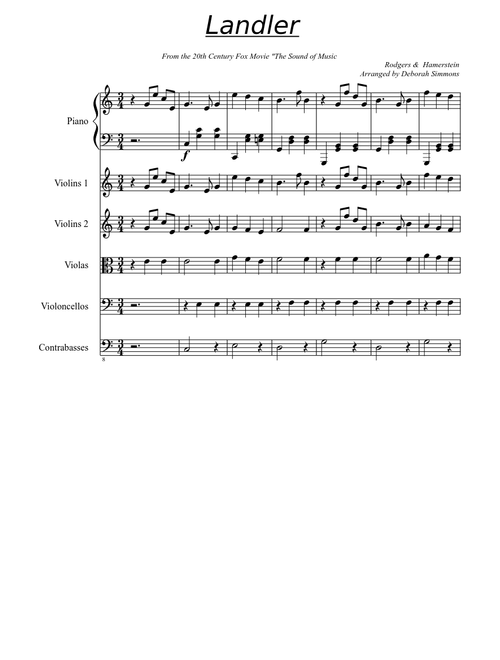 Landler from "The Sound of Music" String Orchestra + Piano