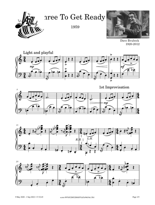 Three To Get Ready – Dave Brubeck