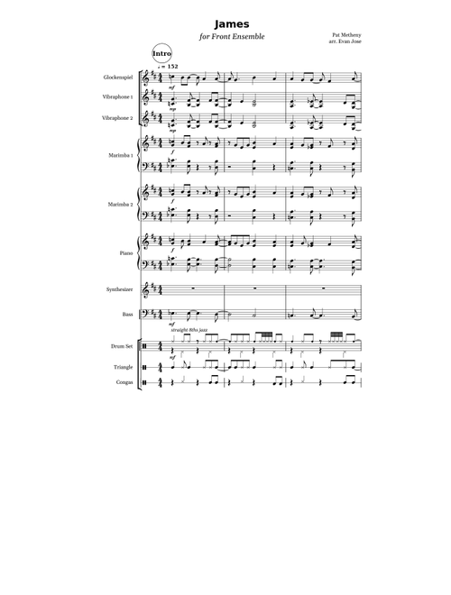 Pat Metheny - James (arr. for Front Ensemble)