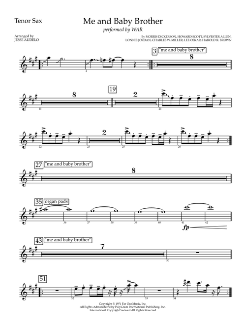 Me And Baby Brother (Arr. Jesse Audelo) - War (Tenor Sax Solo)