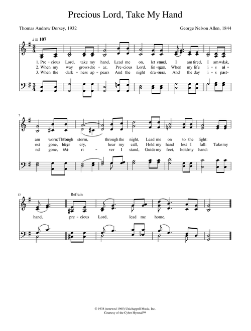 Precious lord, take my hand - George N. Allen