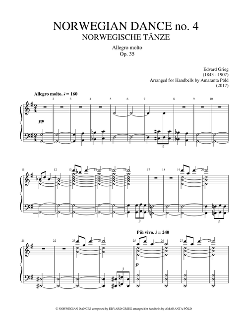 Norwegian Dance no. 4 (for English Handbells) - Edvard Grieg
