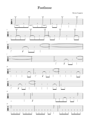 Footloose Sheet Music with Chords for Piano (Solo) easy