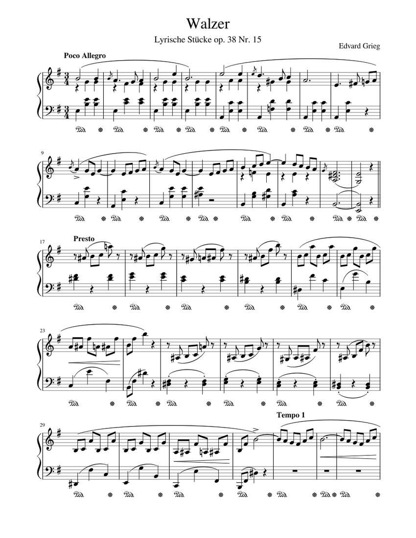 Walzer 2 Sheet Music for Piano (Solo) easy | MuseScore.com