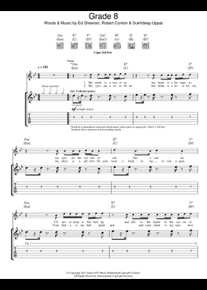 Play Official version of Grade 8 Sheet Music by Ed Sheeran for