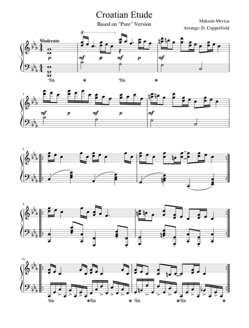 Etude: Croatian Rhapsody / 克罗地亚狂想曲-练习曲