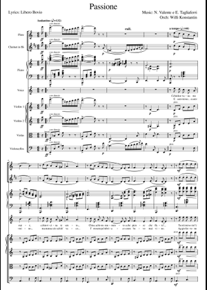 Neapolitan Songs - Passione Sheet Music for Piano, Baritone (Piano