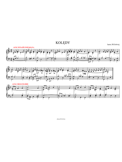 Zbiór najbardziej znanych kolęd (The set of the well-known polish Christmas carols)