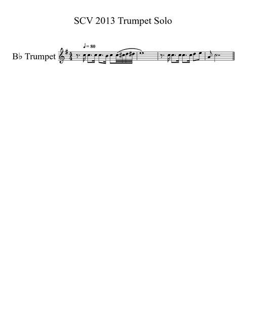 SCV 2013 Trumpet Solo