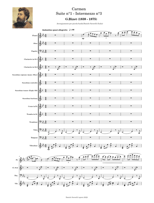 G.Bizet-Carmen Suite n 1 intermezzo n 3 - per piccola banda