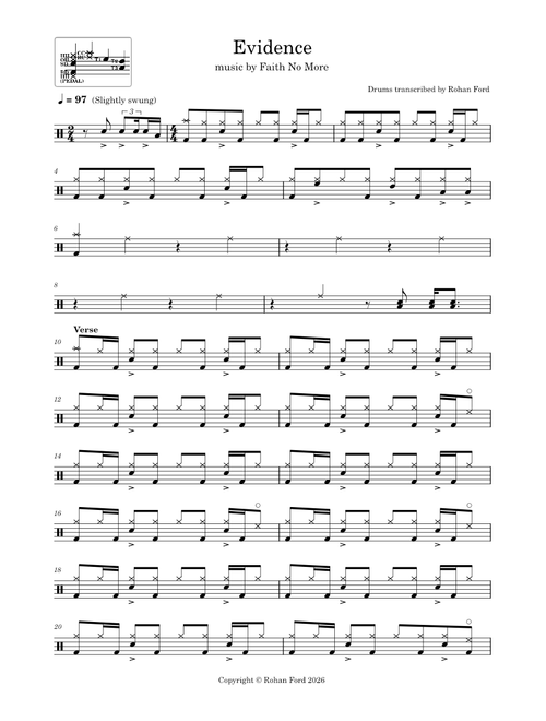 Evidence – Faith No More (drums)