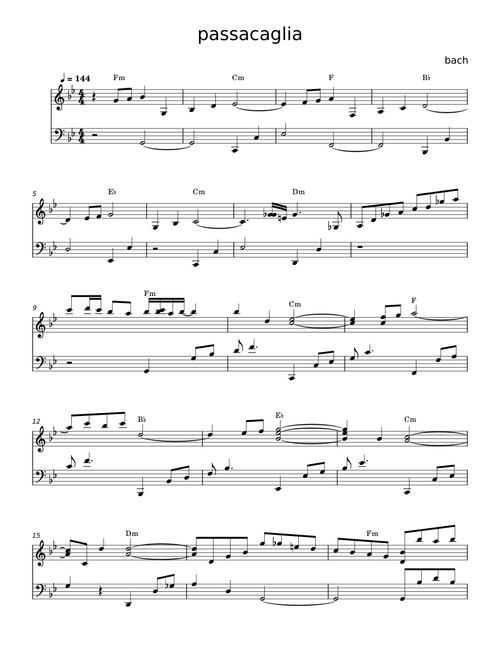 Passacaglia Bach - Johann Sebastian Bach