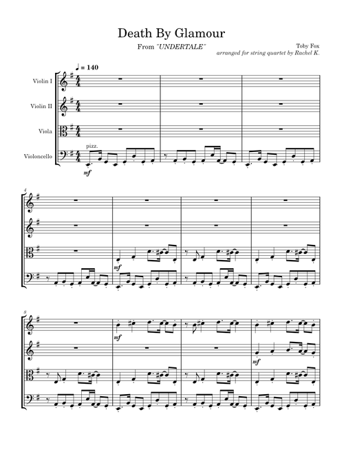 Death by Glamour (String Quartet)