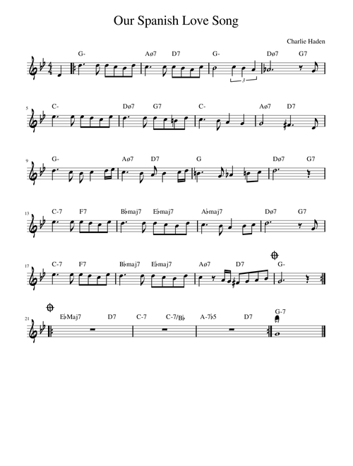 Our Spanish Love Song