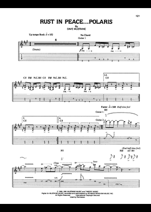 Rust in Peace Polaris – Megadeth (Drums) Sheet Music for Drum