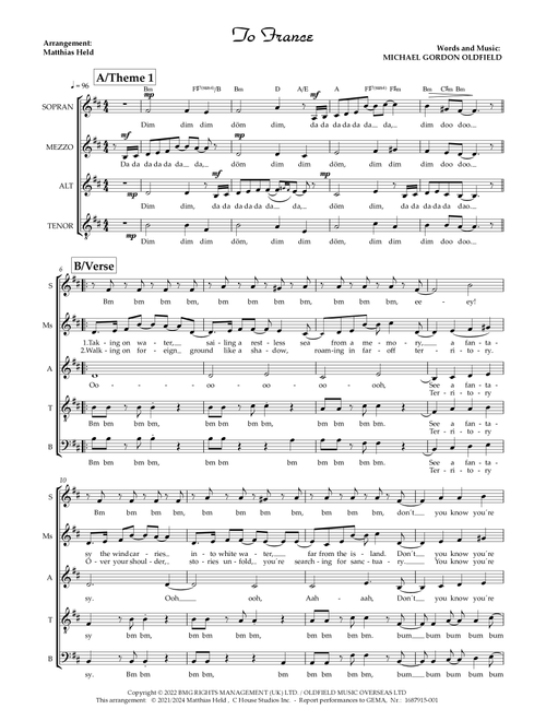 To France (Arr. Matthias Held) - Fsdw (Choral, SATB divisi)