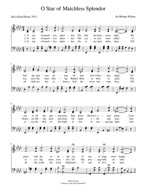 O star of matchless splendor - Ira B. Wilson
