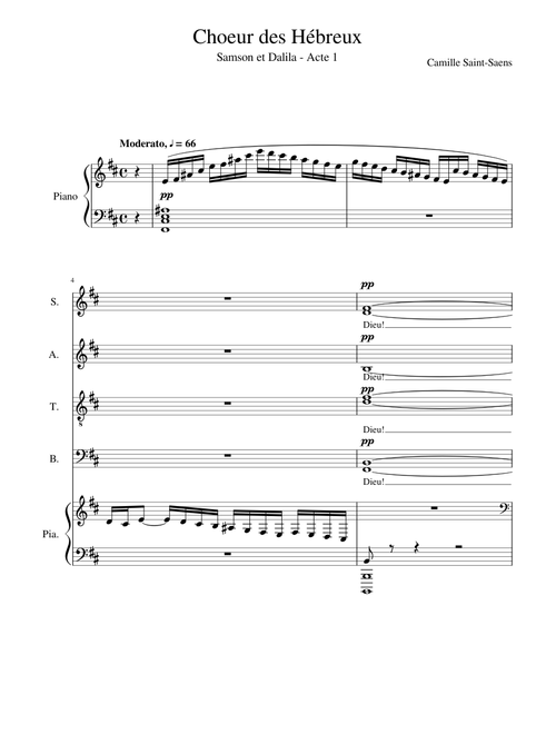 Saint-Saens, Samson et Dalila: Choeur des Hébreux