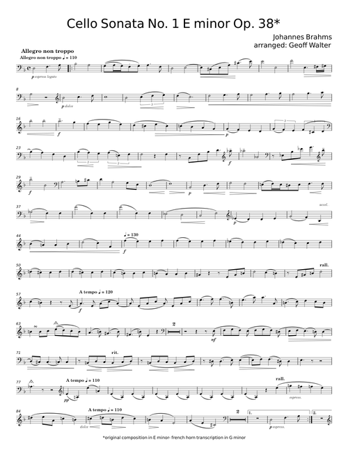 Cello Sonata No.1, Op.38 - Johannes Brahms