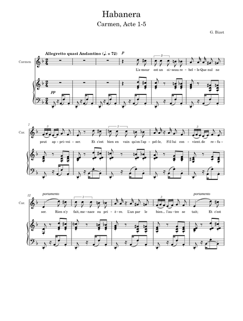 Carmen - Full Opera sheet music by sjm373 | Play, print, and