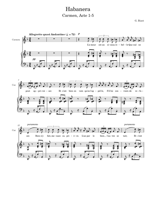 Bizet, Carmen Acte 1-5: Habanera