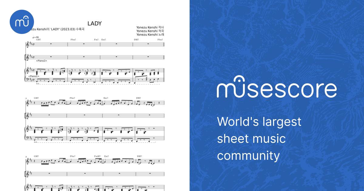 LADY - Kenshi Yonezu (米津 玄師) Sheet Music with Chords for