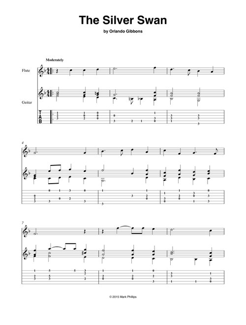 The Silver Swan (Arr. Mark Phillips) - Orlando Gibbons (Instrumental Duet)