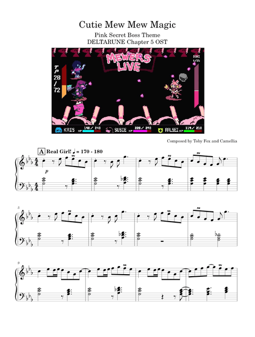 Cutie Mew Mew Magic (DELTARUNE Chapter 5 OST) (Pink Battle Theme) – Toby Fox & Camellia