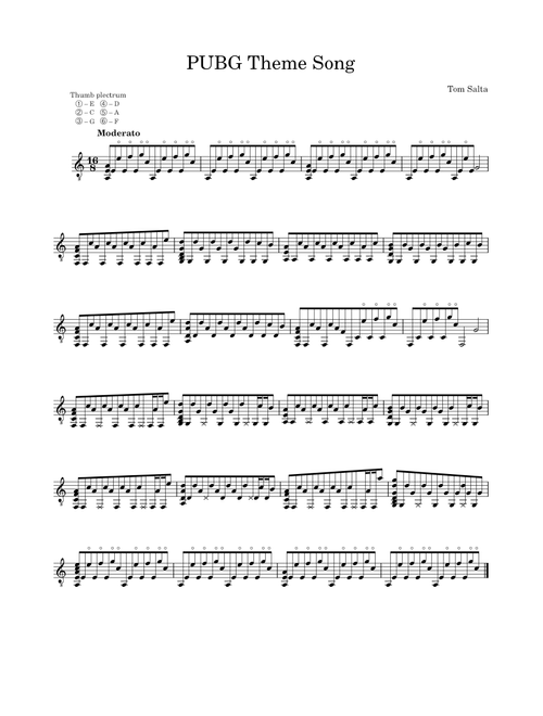PUBG Theme Song — Tom Salta (Guitar)