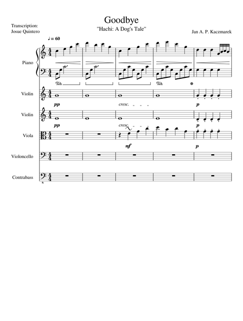 Goodbye - Jan A.P Kaczmarek (from the movie "Hachi: A dog's tale")