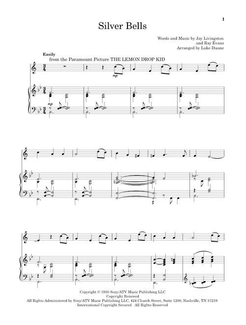 Silver Bells - Jay Livingston (Clarinet and Piano)