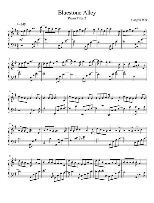 Bluestone Alley (Piano Tiles 2)