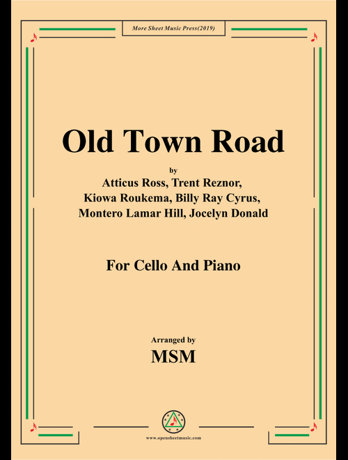Rodeo (feat. Nas) (Arr. Open Cloud) - Lil Nas X & Nas (Cello and Piano)