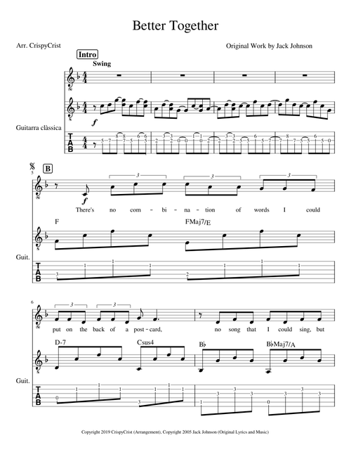 Better Together - guitar