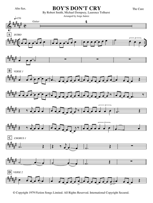 Boys Don't Cry (Arr. Jorge Juárez) - The Cure (Alto Sax Solo)