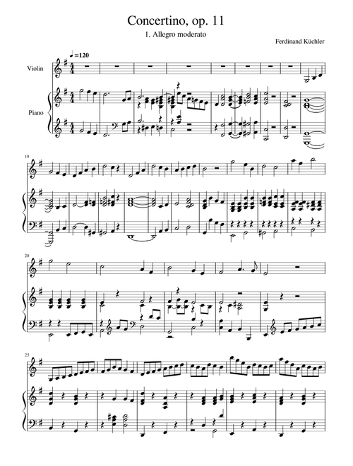 Kuchler Concertino Op 11, 1. Allegro moderato