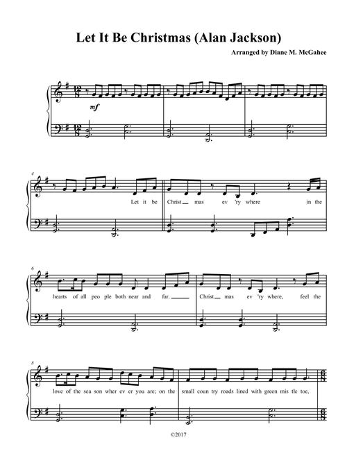 Let It Be Christmas (Arr. Diane M. McGahee) - Alan Jackson (Small Ensemble)