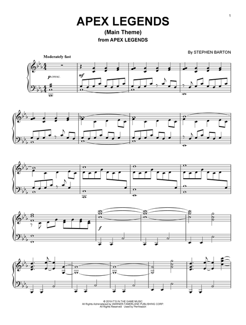 Apex Legends (Main Theme) - Stephen Barton (Piano Solo)