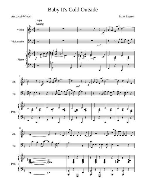 Baby, It's Cold Outside Violin Cello