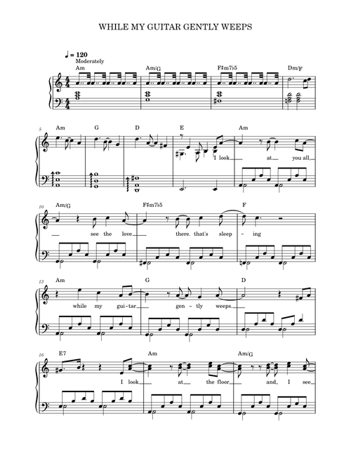 While my guitar gently weeps – George Harrison