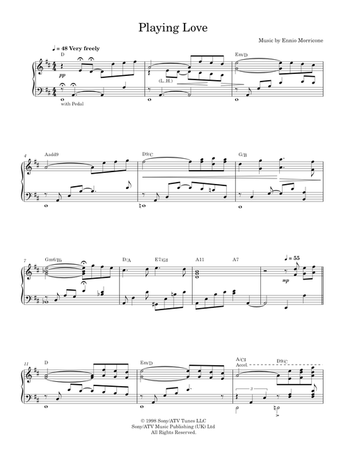 Playing love - Ennio Morricone (Piano Solo)