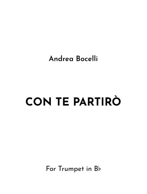 Con Te Partiro (Time To Say Goodbye) (Arr. Jireh J.) - Andrea Bocelli (Trumpet Solo)