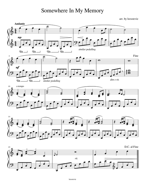 Somewhere in my memory – John Williams (from "Home Alone")