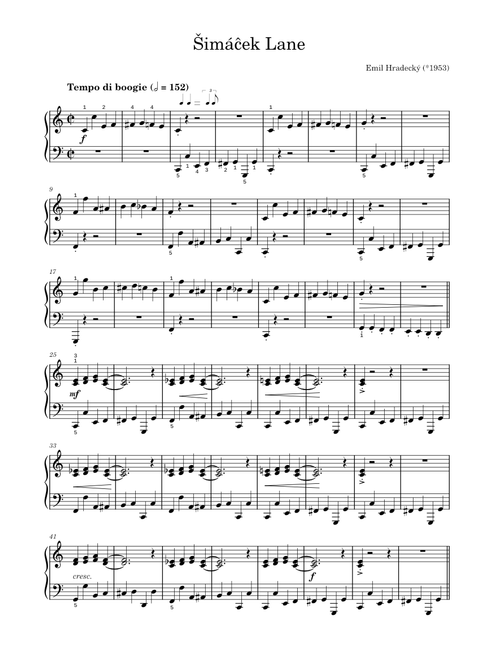 Šimáĉek Lane – Emil Hradecký