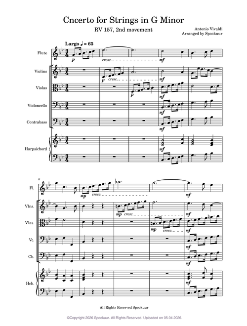 Concerto for Strings in G Minor – Antonio Vivaldi