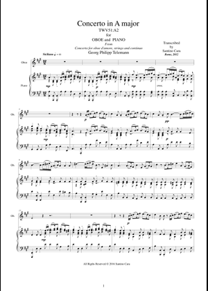 Telemann, G. P. _ Concerto à 4 in D-Dur, TWV 40:202 Sheet Music