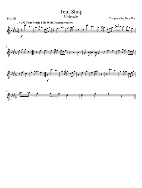Tem Shop - Undertale (Flute)
