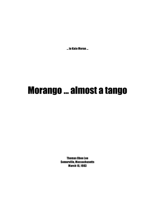 Morango ... almost a tango (1994 version for violin and piano) - Thomas Oboe Lee (Violin and Piano)