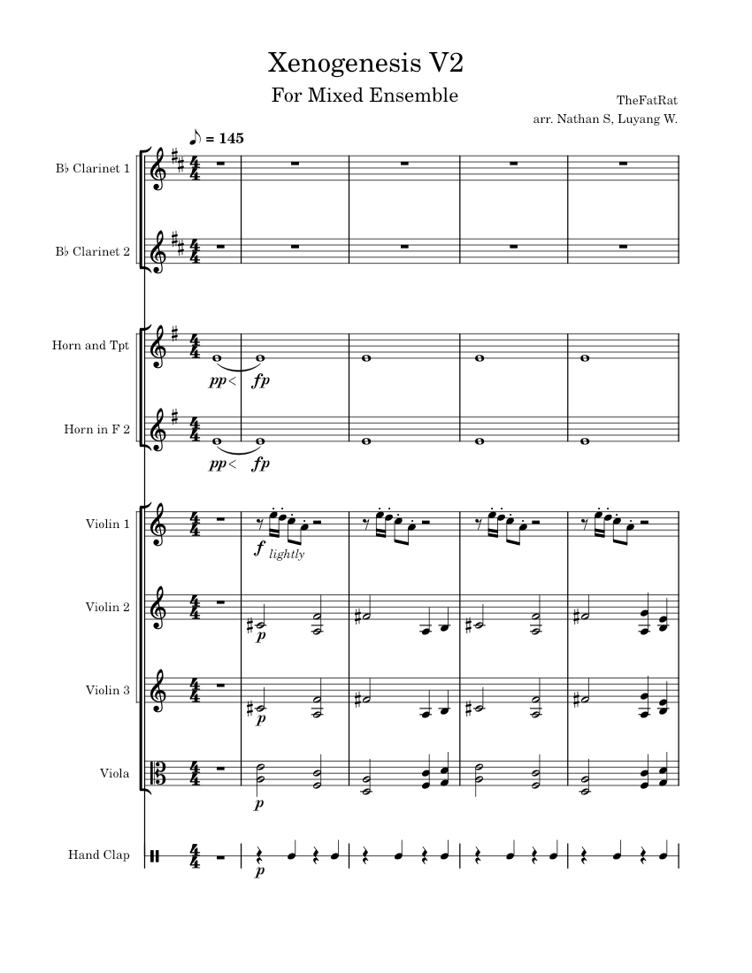 Xenogenesis TheFatRat V2 Xenogenesis Sheet music for in b